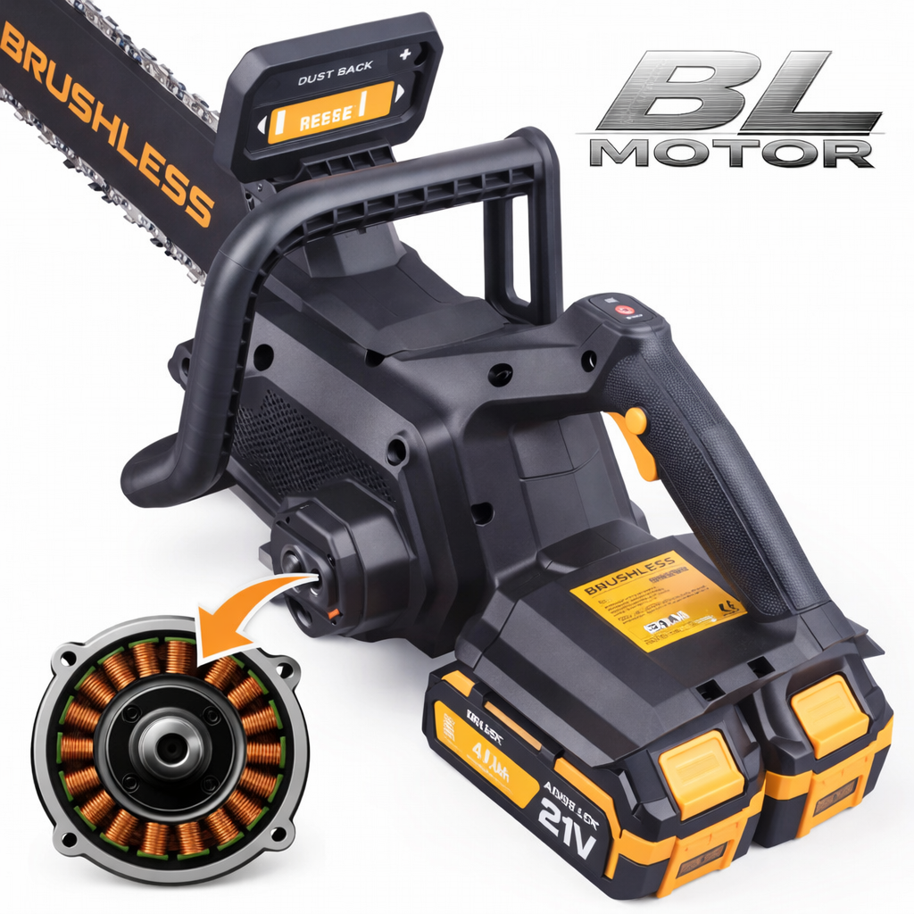 Бесщёточный Brushless мотор с медной обмоткой цепной пилы Majster Polska MP0011