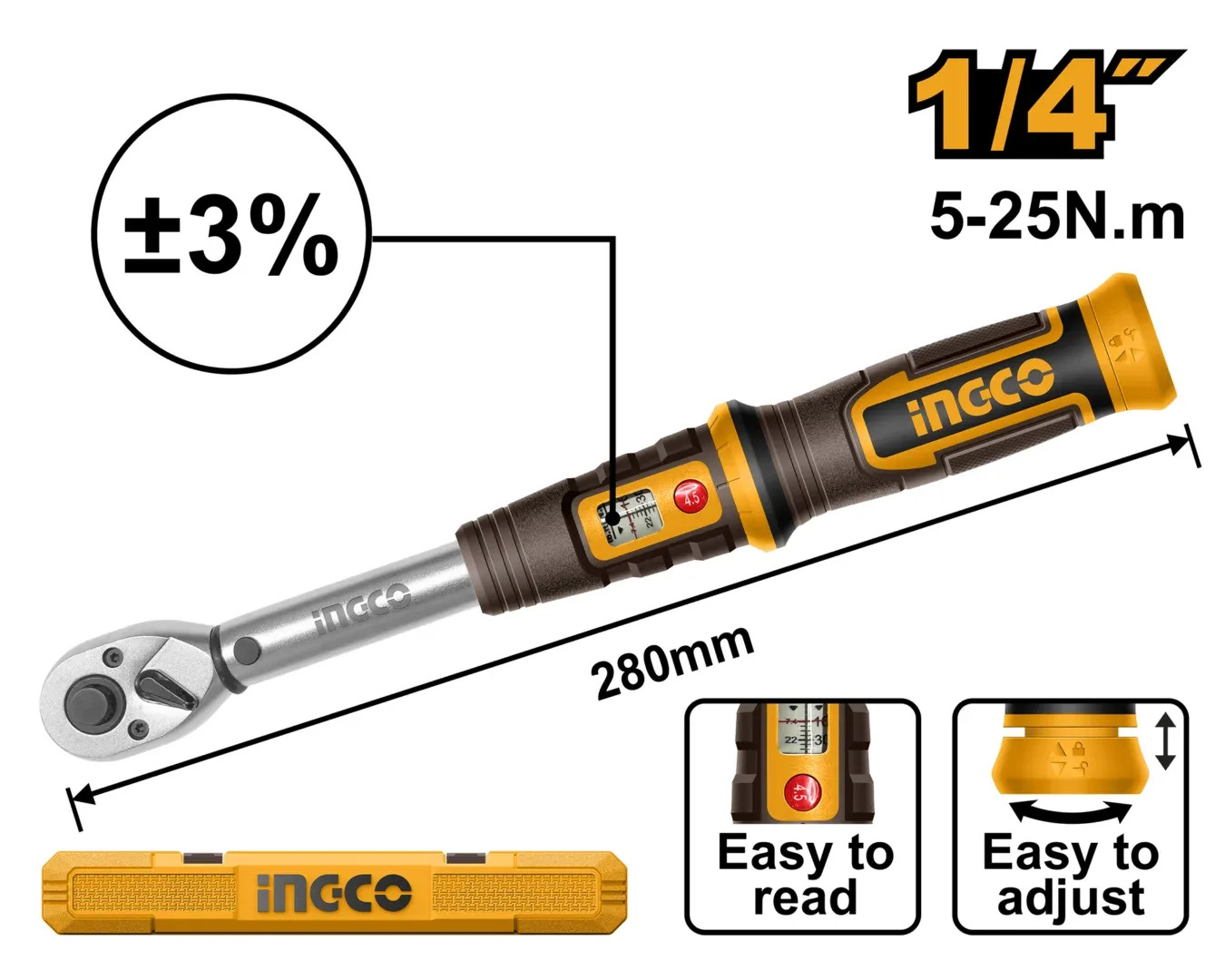 Трещетка с динамометром 1/2 INGCO HPTW1220N8
