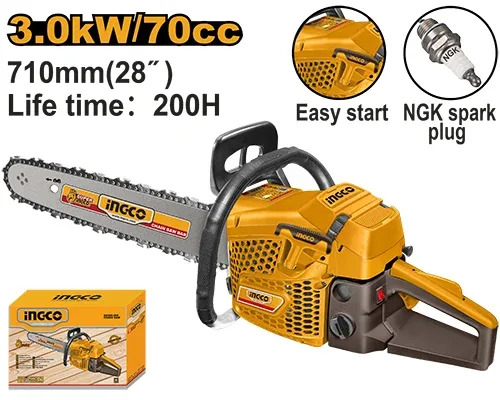 Бензопила цепная 3.0кВт INGCO GCS5702811