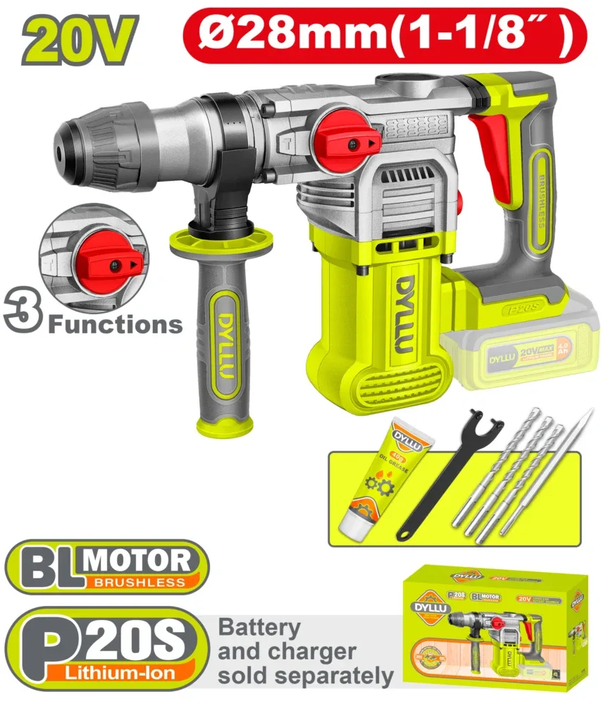 Аккумуляторный перфоратор 28мм DYLLU DTLM1528