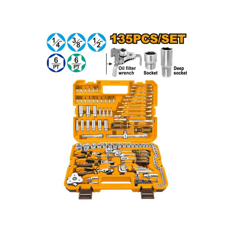 Набор комбинированных инструментов 135 шт INGCO HKTHP21351
