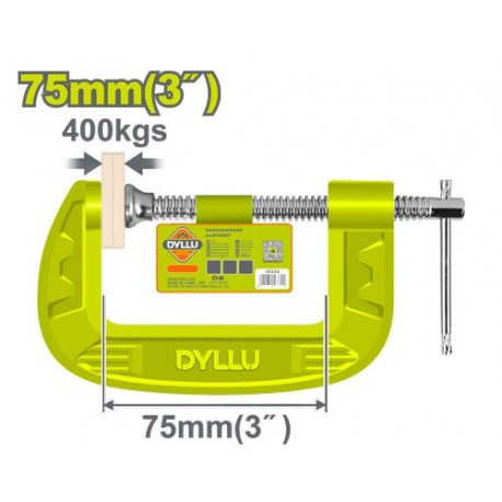 Струбцина столярная тип G 75мм DYLLU DTCP1103