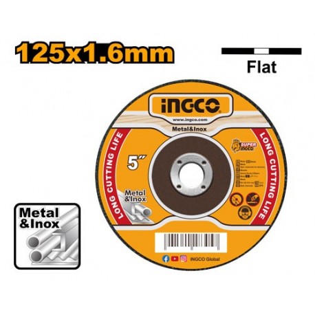 Диск по металлу 125x1.6мм INGCO MCD301252