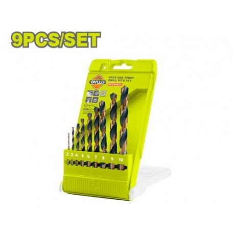 Набор свёрел по металу HSS 9шт. DYLLU DTTD6B02