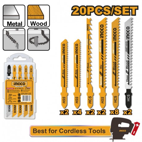 Набор полотен для лобзика по металлу INGCO JSBT2001