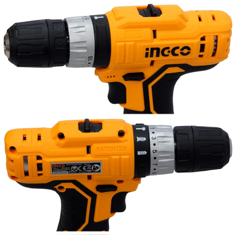 Шуруповерт акумуляторный ударный Li-Ion 12В/1.5А INGCO CIDLI1232