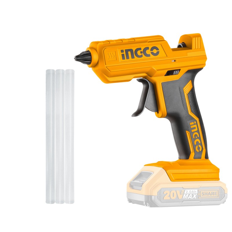 Аккумуляторный клеевой пистолет (без аккумулятора)  INGCO...