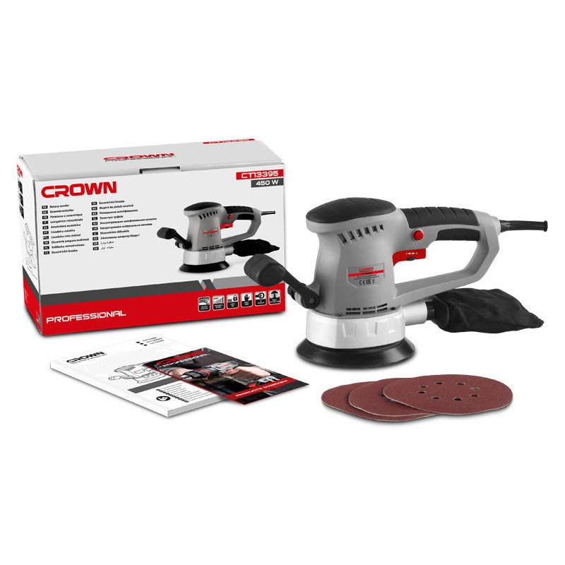 Шлифмашина орбитальная CROWN CT13395
