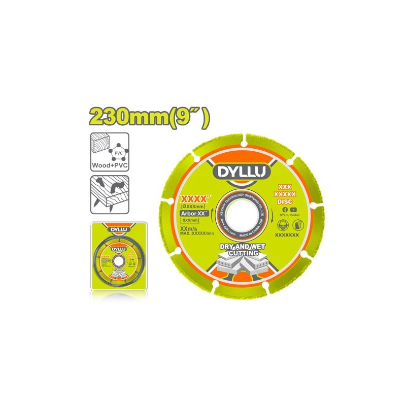 Диск по  дереву с паяным твёрдым сплавом 230мм DYLLU DTCD1K09
