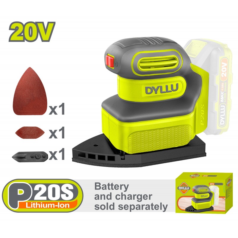 Шлифовальная машина совместимая с аккумулятором 20V DTRAP5020