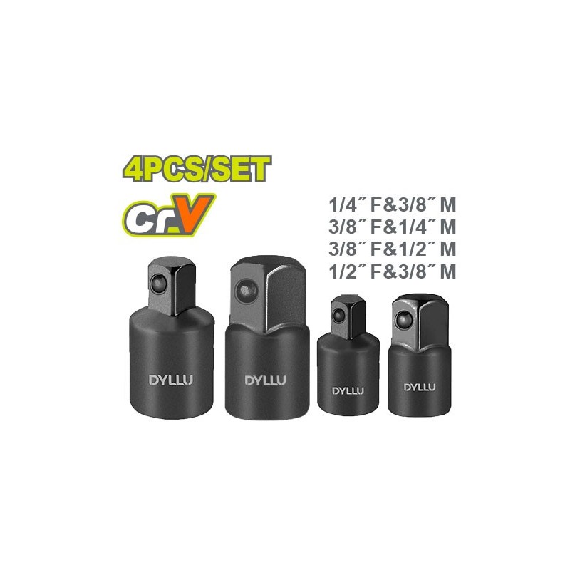 Набор ударных переходников для головок 4шт. DYLLU DTMS6404