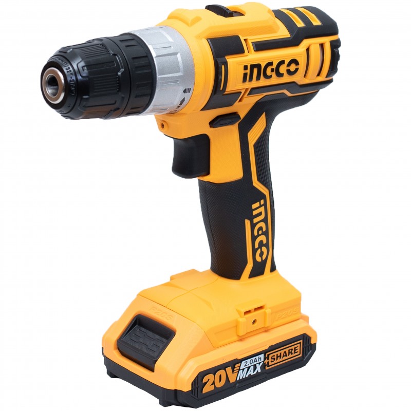 Шуруповёрт аккумуляторный INGCO 20В/2*2Ач CDLI200215