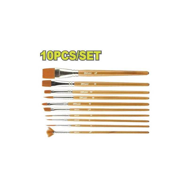 Набор художественных кистей 10шт. DYLLU DTXA1K10