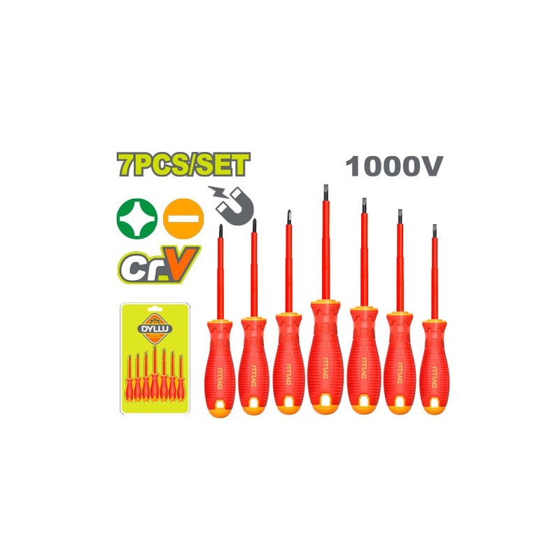 Набор диэлектрических отверток 7шт DYLLU DTSS7407