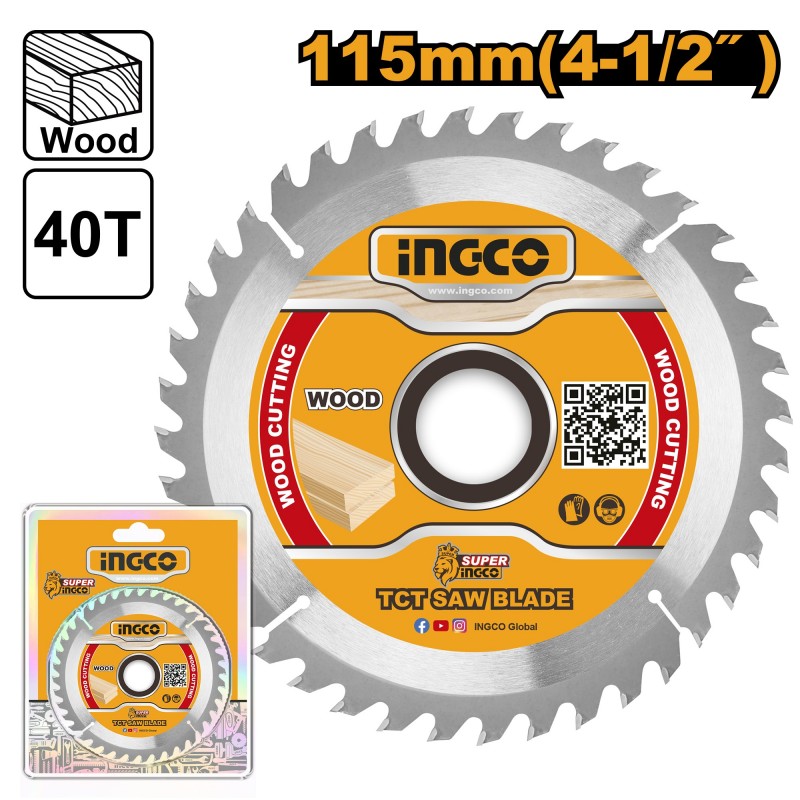 Диск по дереву 115х22.2мм 40T INGCO TSB111555
