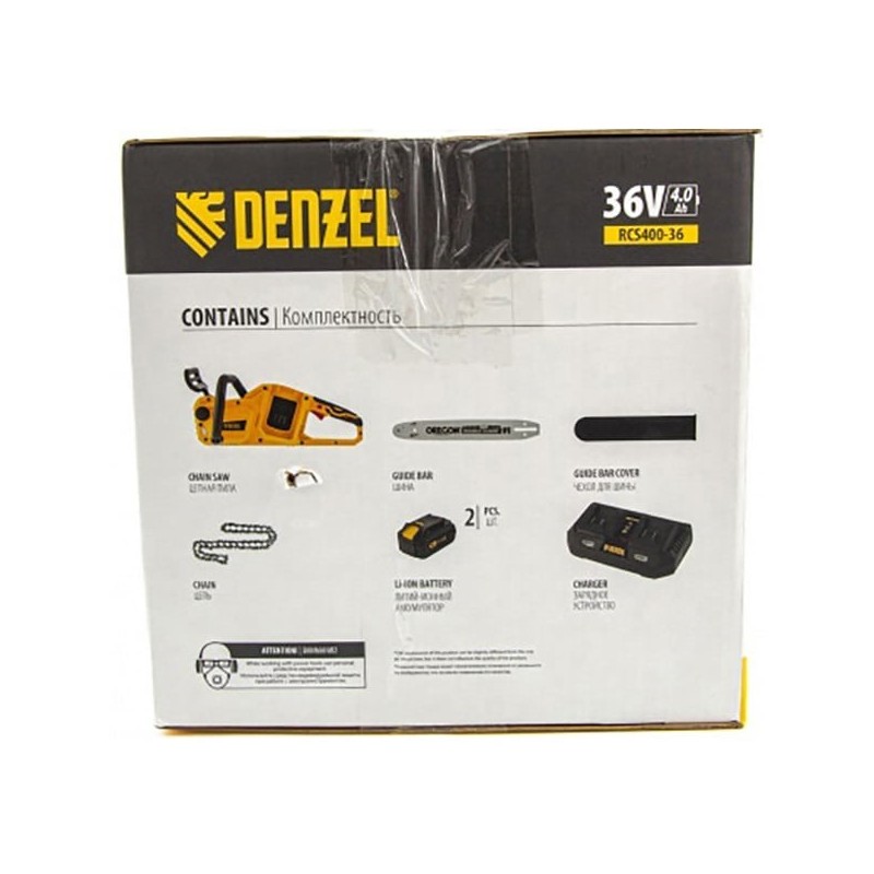 Акумуляторная пила  DENZEL RCS400-36, бесщёточный мотор, 36В,...