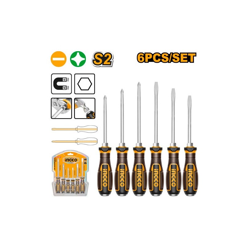 Набор из 6 отверток INGCO HGTST0608