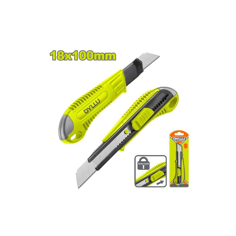 Нож с отламывающимся лезвием 18х100мм DYLLU DTSK3918