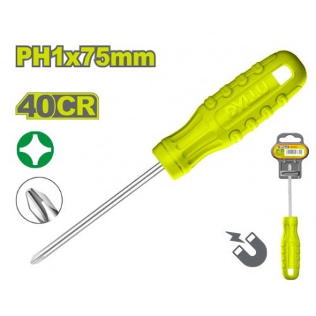 Отвертка крестовая PH1*75мм DYLLU DTSD4913