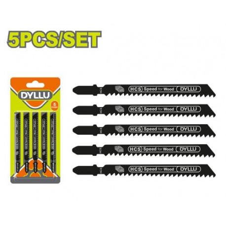Набор полотен для лобзика по дереву 5шт. DYLLU DTJB144D