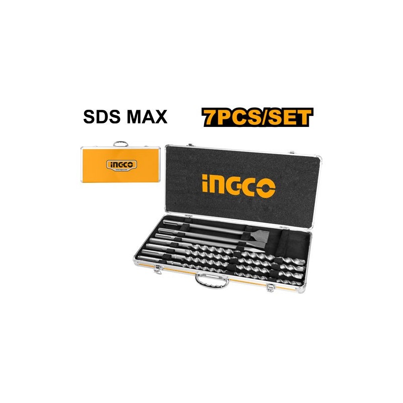 Набор буров и зубил по бетону SDS Max INGCO AKD5075