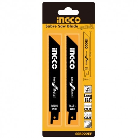 Комплект полотен для сабельной пилы по металлу INGCO SSB922EF
