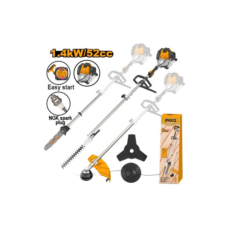 Триммер для газона бензиновый многофункциональный INGCO GMT55231