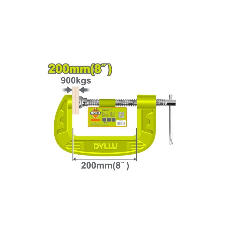 Струбцина столярная тип G 200мм DYLLU DTCP1108