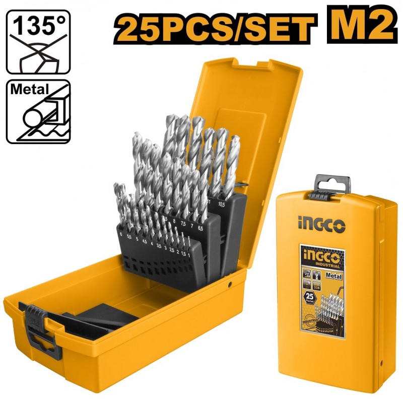 Набор сверел по металлу 25шт INGCO AKD1251