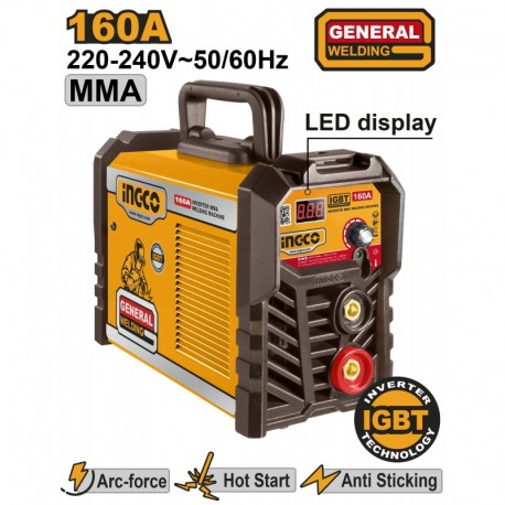Сварочный аппарат инверторный 160A INGCO ING-MMA16028