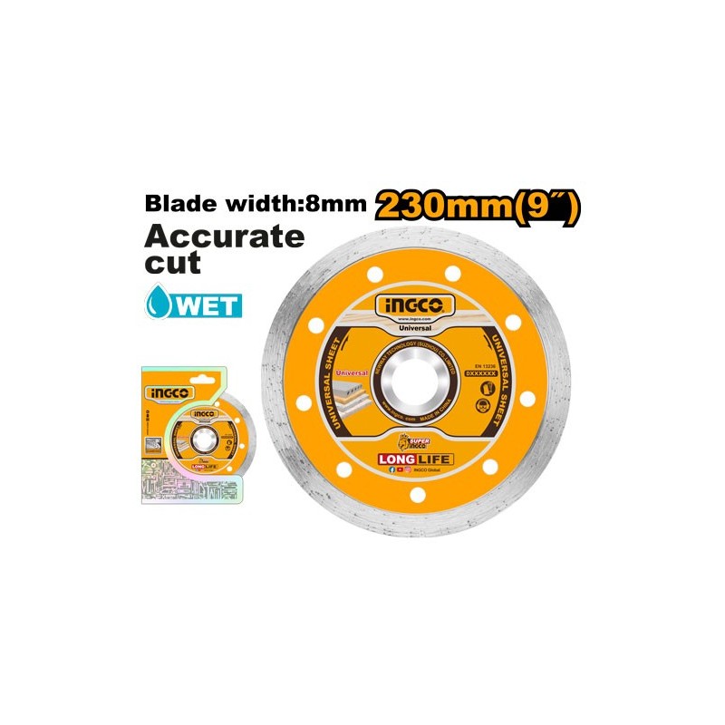 Алмазный отрезной диск по камню 230мм INGCO DMD022302