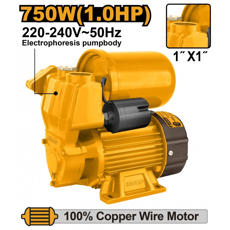 Поверхностный насос для воды 750Вт  INGCO VPA7508
