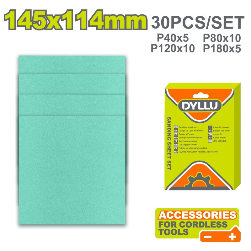 Aбразивная бумага 145x114мм 30шт. DYLLU DTSD145114