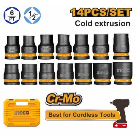 Набор 14 ударных головок INGCO HKISSD12141