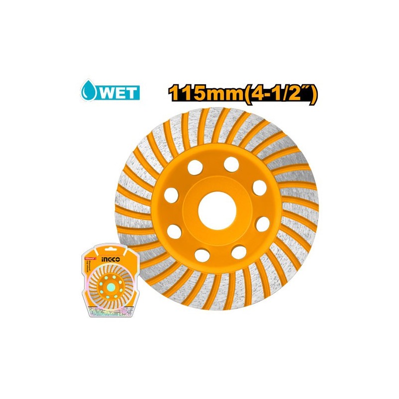 Aлмазный диск чашечный 115*22.22mm INGCO CGW011151