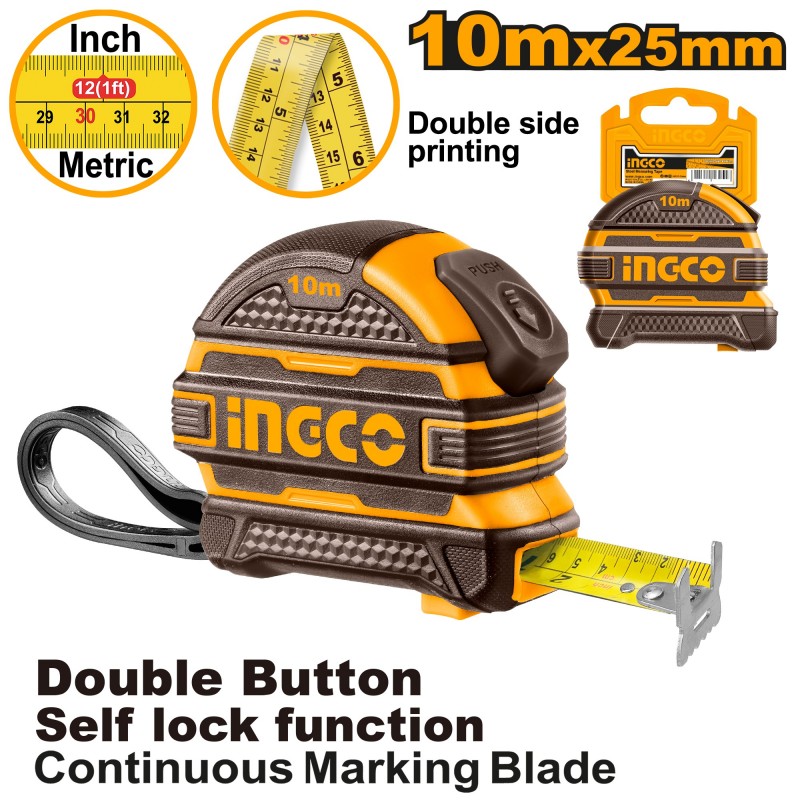 Рулетка 10м INGCO HSMT081025