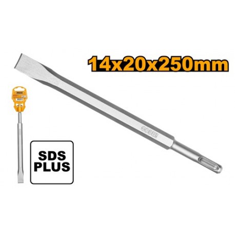 Зубило плоское SDS Plus 14x250х20 мм INGCO DBC0122501