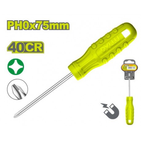 Отвертка крестовая PH0*75мм DYLLU DTSD4903