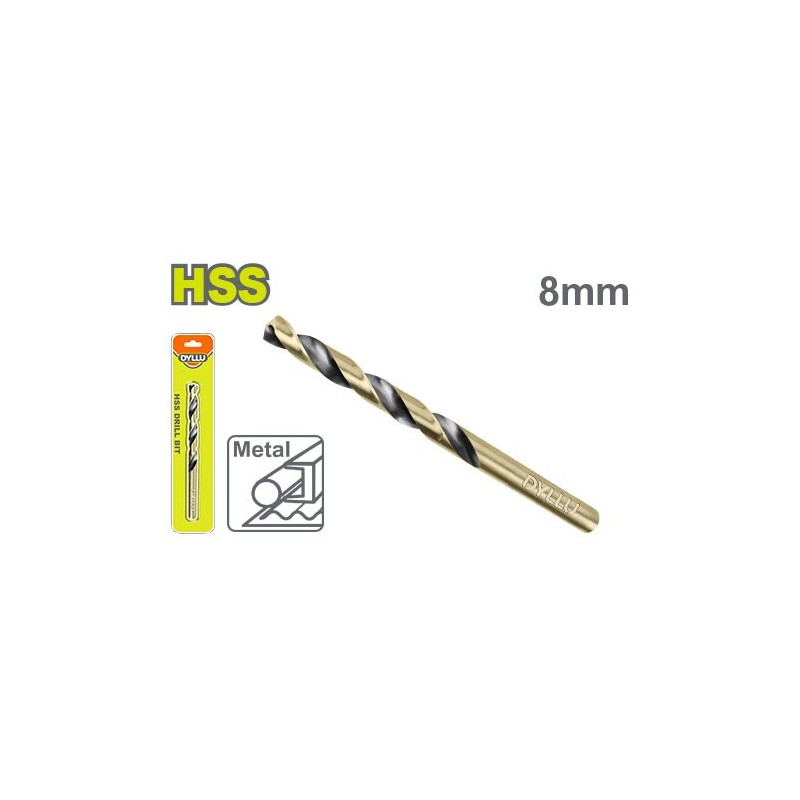 Сверло по металу 8мм HSS DYLLU DTTD1K08