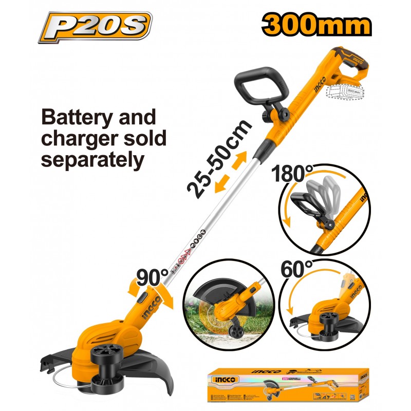 Триммер (без аккумулятора) INGCO CGTLI20328