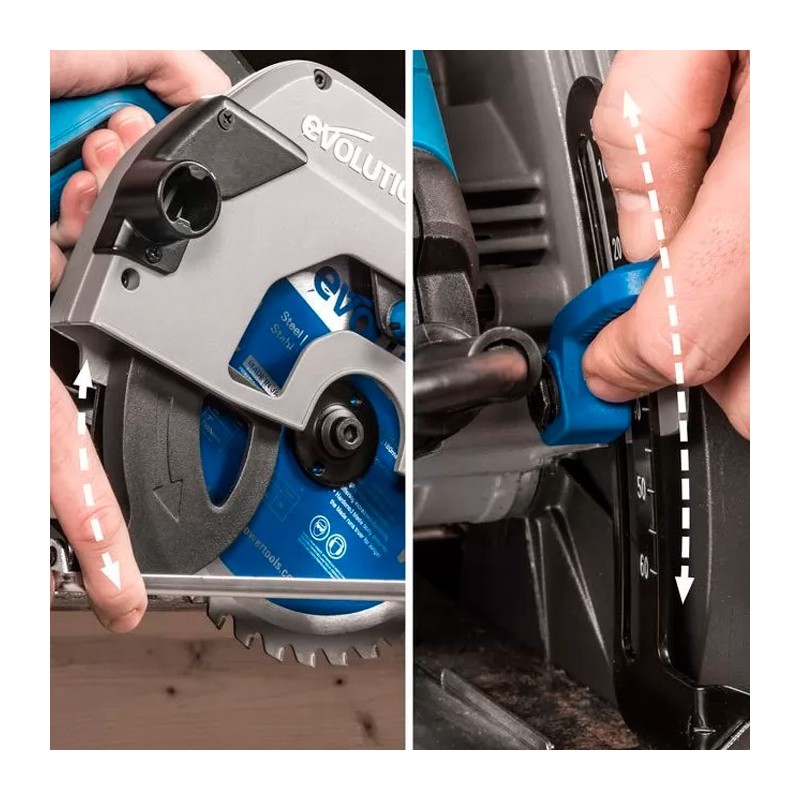 Циркулярная пила 185мм  1600W Evolution S185CCSL