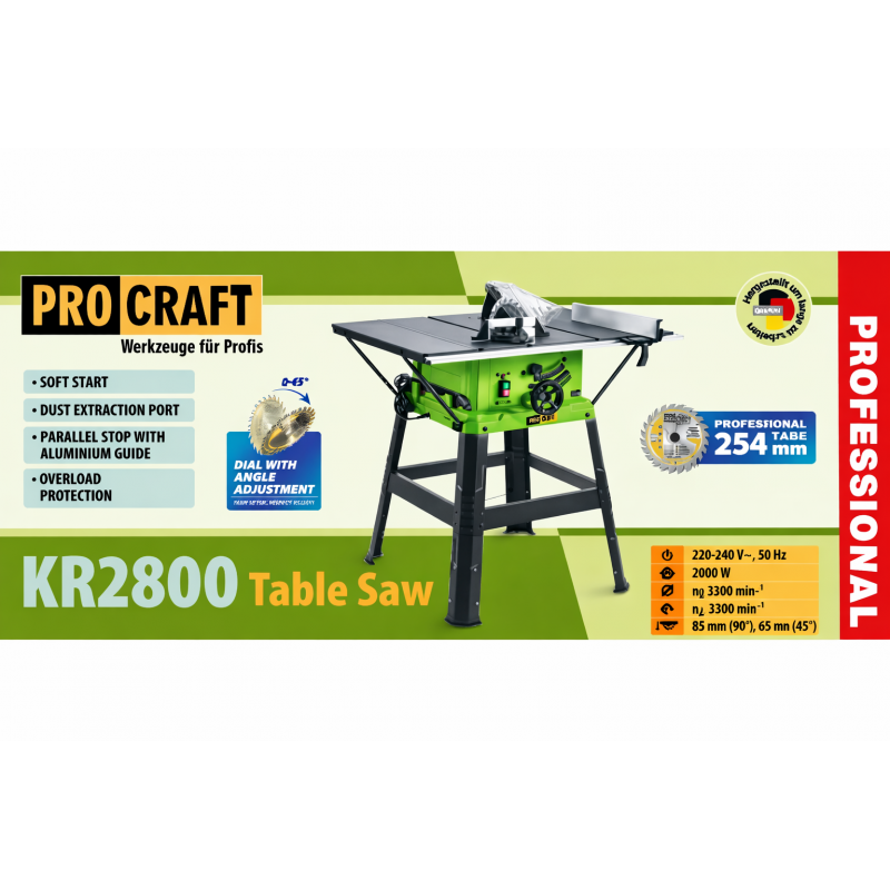 Стационарная циркулярная пила Procraft KR2800