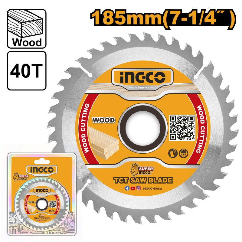 Диск по  дереву 185х20мм 40Т INGCO TSB118515