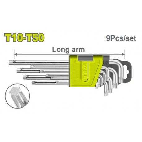 Набор шестигранников TORX 9 шт. T10-T50 DYLLU DTHK3291