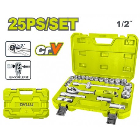 Набор трещетка 25шт. DYLLU DTST2D25