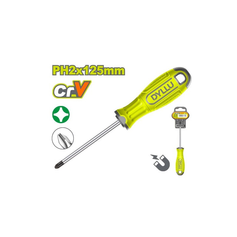 Отвертка крестовая PH2*125мм DYLLU DTSD2225