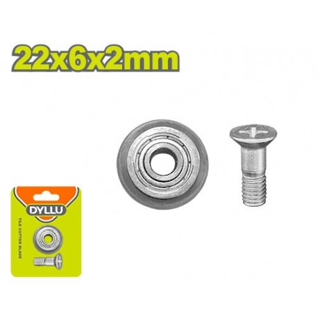 Режущий ролик для плиткореза 22x6x2мм DYLLU DTCJ3501