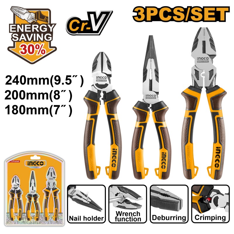 Набор из 3-х плоскогубцев HKHLPS2832 INGCO