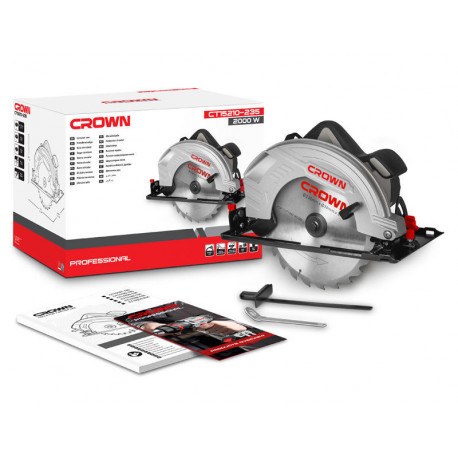 Ручная циркулятная пила 2000W Crown CT15210-235