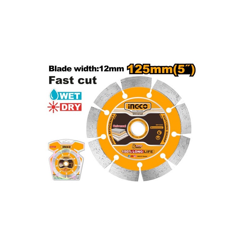Диск алмазный сегментированный 125 мм INGCO DMD011251